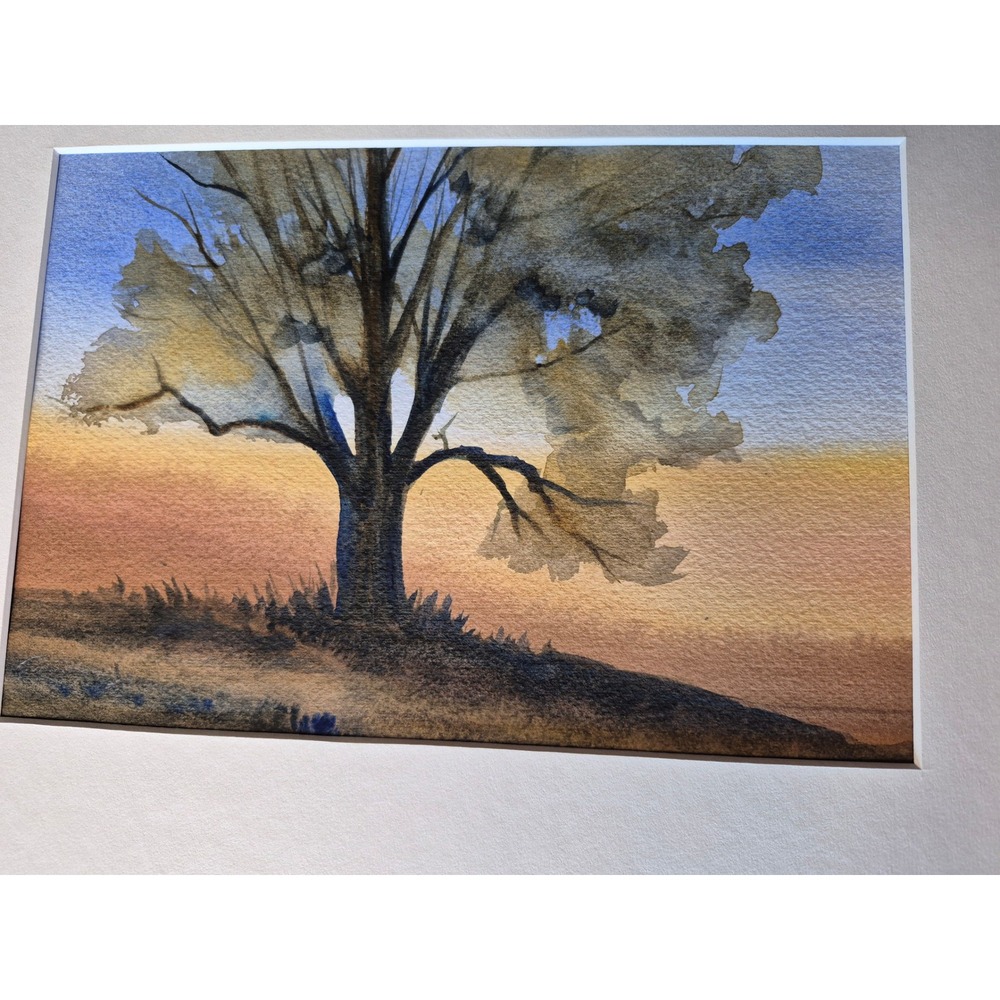 Original Signed Tamara Jensen Moody Tree Watercolor Landscape Framed Art 2013